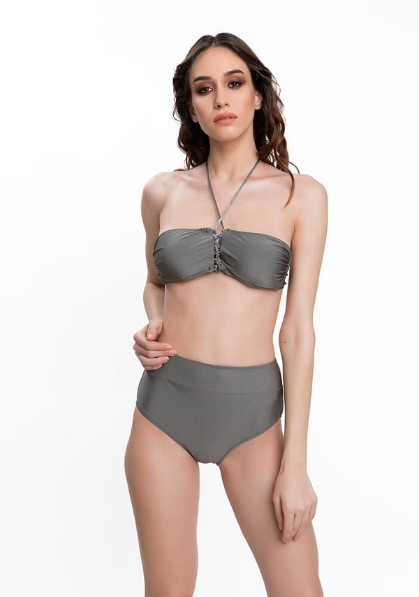 Armes Bikini Takımı Füme Boyundan Bağlamalı