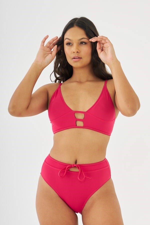 Starinci Yüksek Bel Bağlamalı Üçgen Bikini