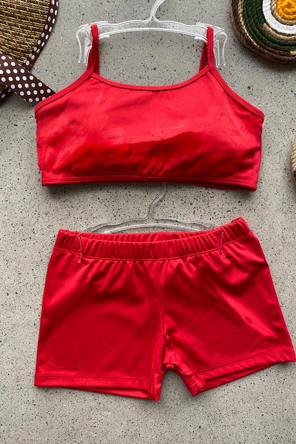 Genç Bady Sporcu Bikini Takımı Kırmızı